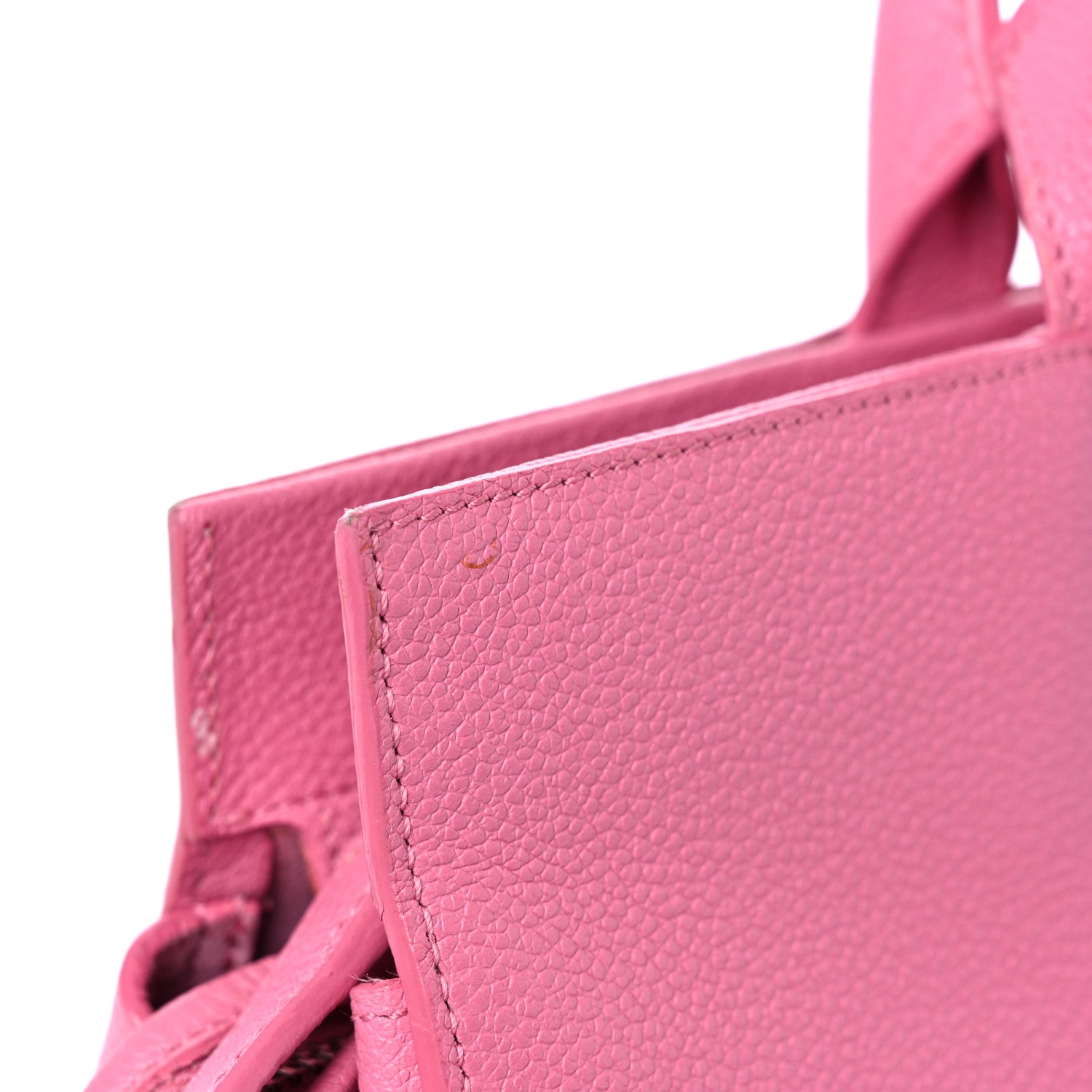 Saint Laurent Grained Calfskin Small Cabas Rive Gauche Rose Clair 15 of 18