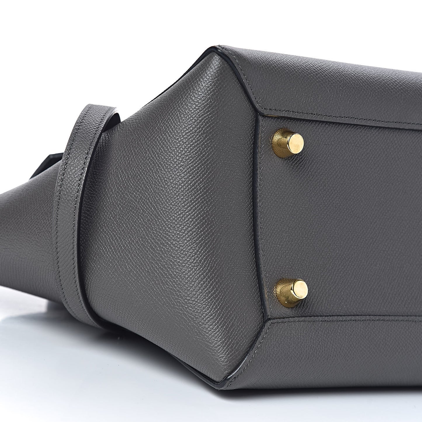 Drummed Calfskin Small Belt Bag Grey