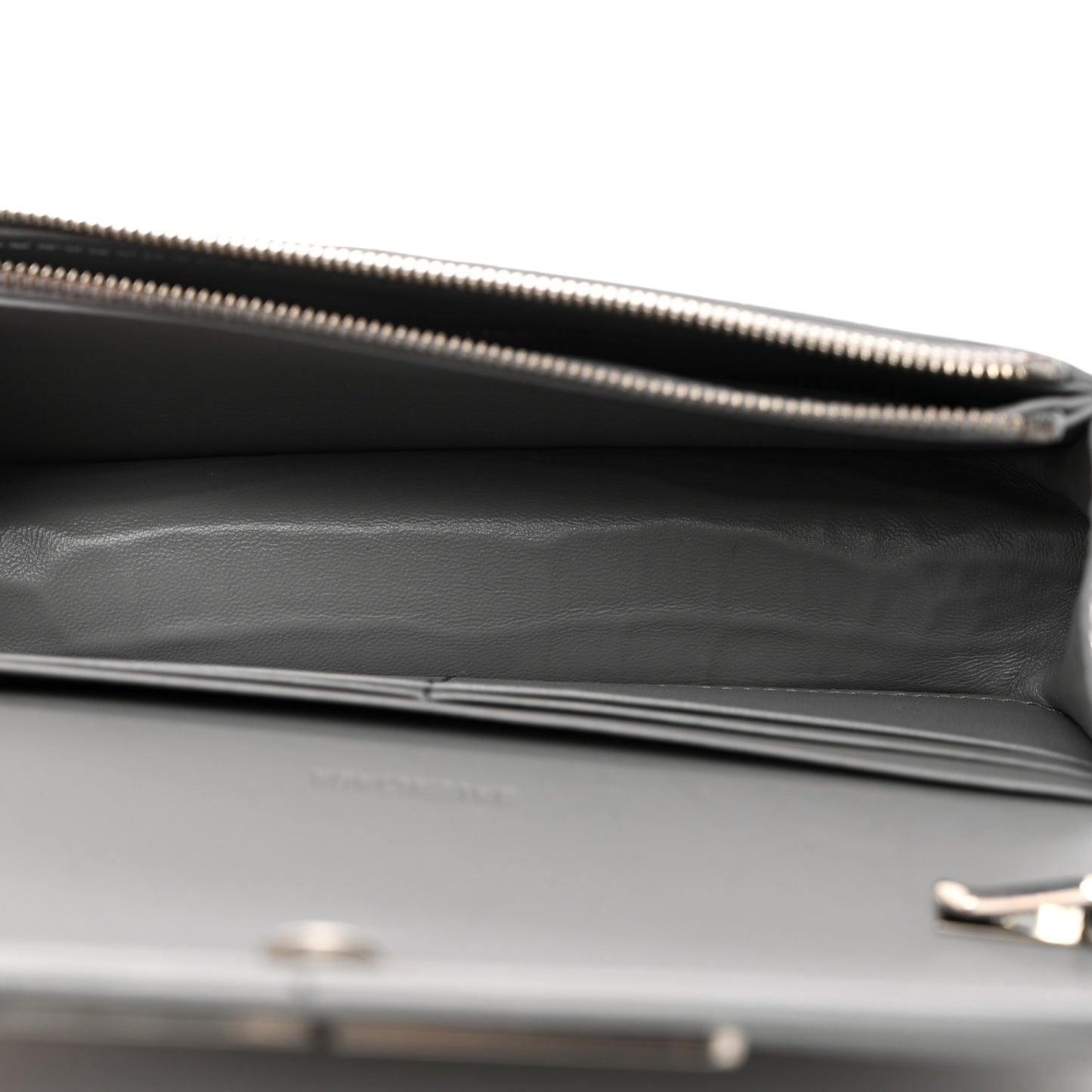 Extra Supple Calfskin Crocodile Embossed Gossip Chain Bag XS Grey