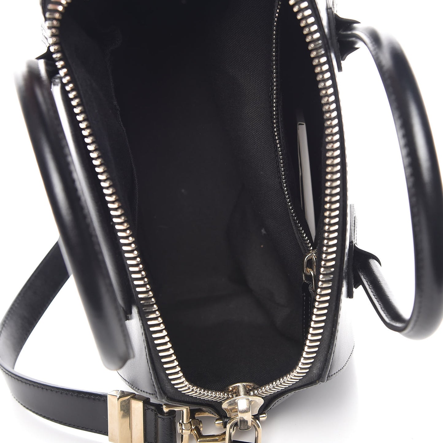 Shiny Lord Calfskin Small Antigona Black