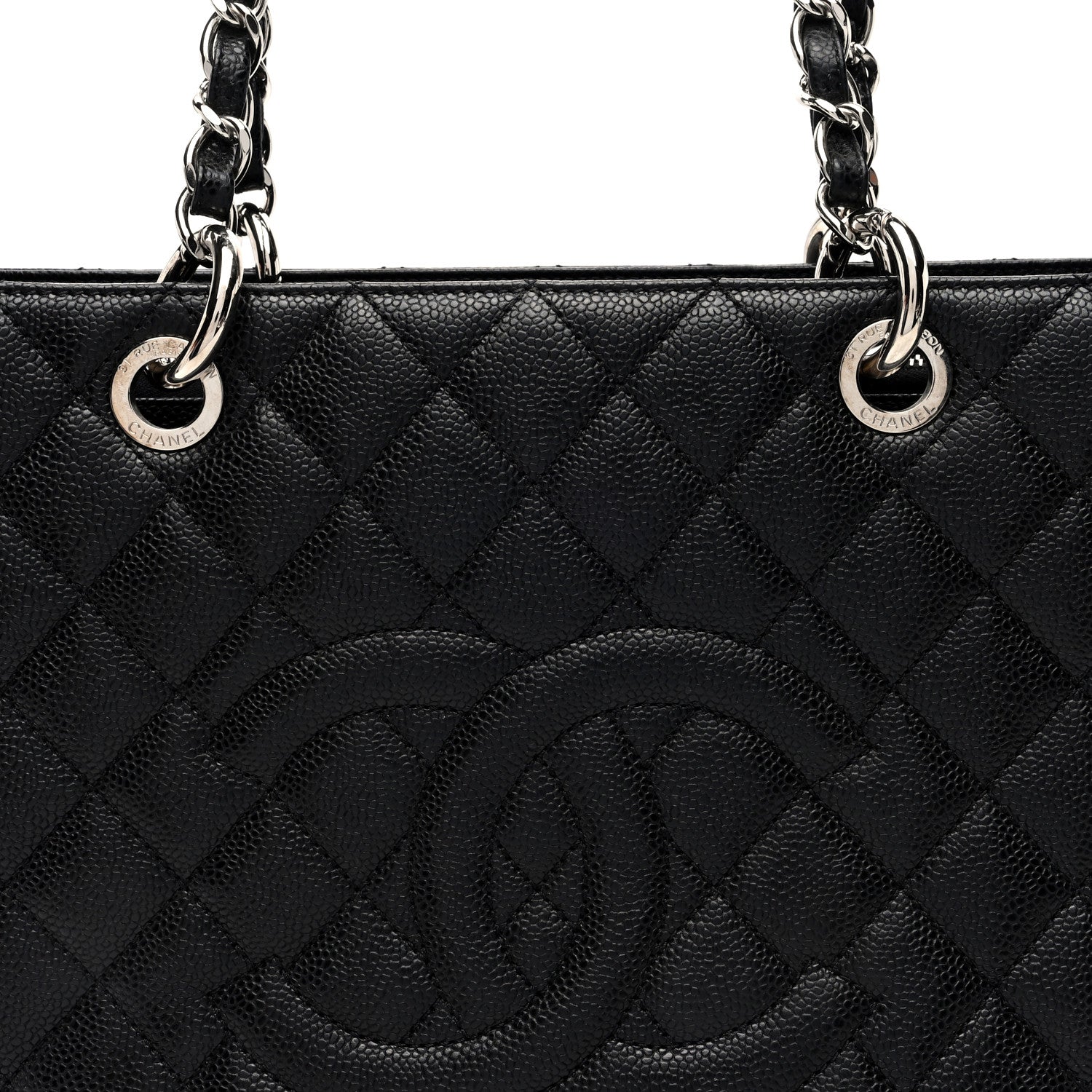 Chanel Caviar Quilted Grand Shopping Tote GST Black 8 of 10