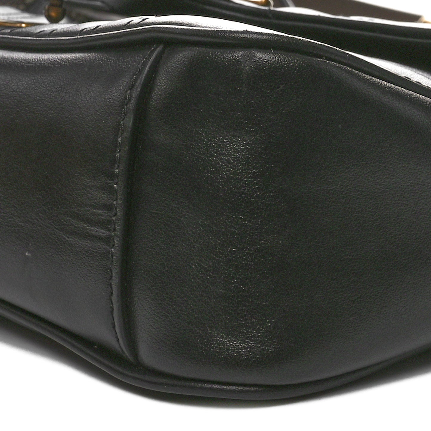 Calfskin Matelasse Small GG Marmont Shoulder Bag Black
