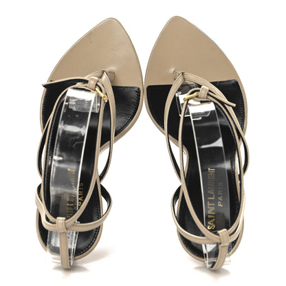 Saint Laurent Calfskin Nadja 105 Ankle Strap Sandals 36 Trench 2 of 10