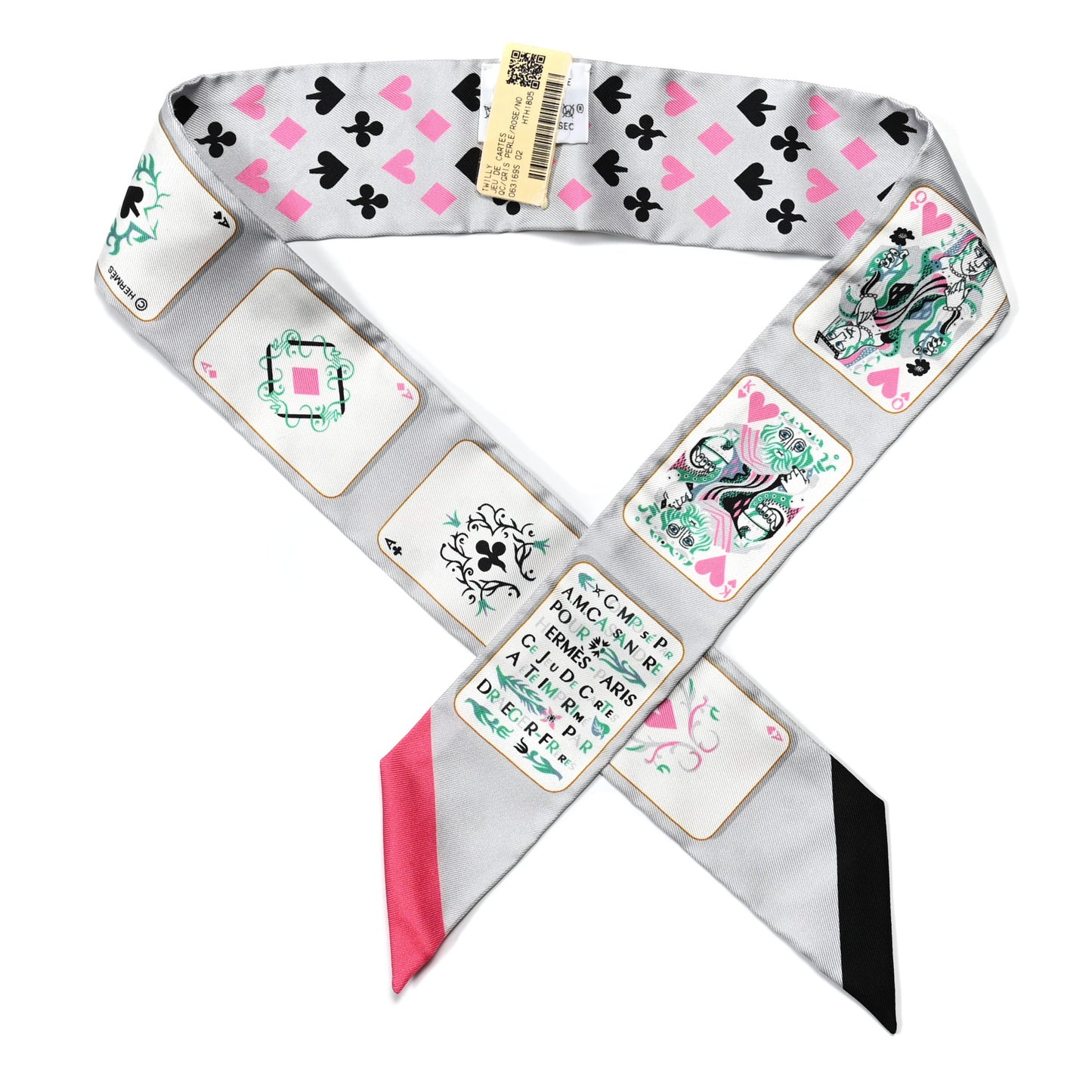 Silk Jeu de Cartes Twilly Gris Perle Rose Black