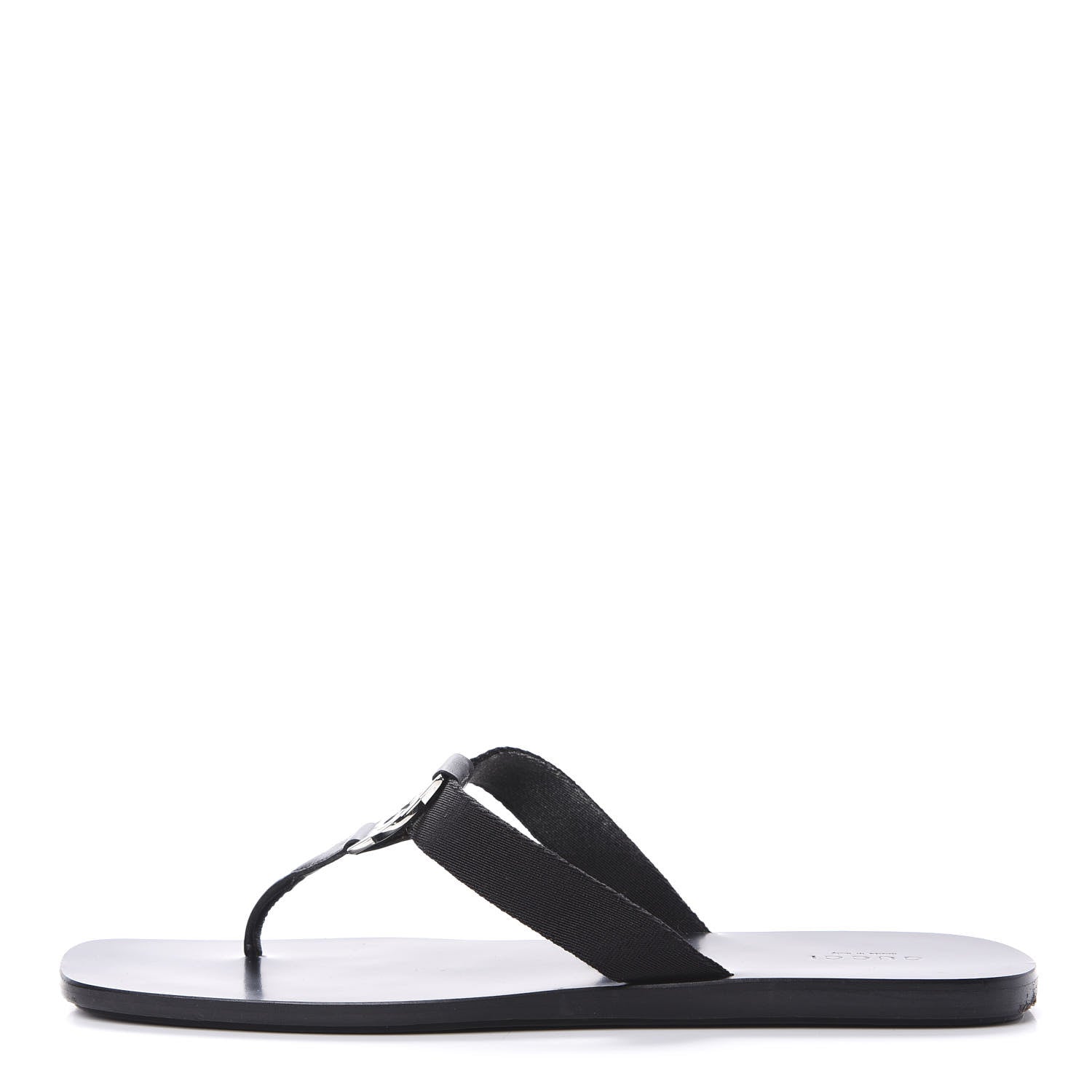 Gucci Patent Calfskin Cardinal Thong Sandals 39 Black 1 of 9
