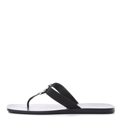 Gucci Patent Calfskin Cardinal Thong Sandals 39 Black 1 of 9