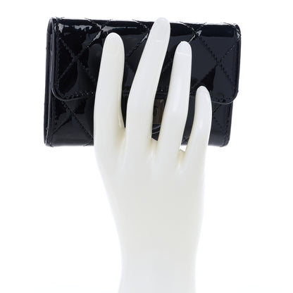 Chanel Patent Quilted Reissue Flap Card Holder So Black 2 of 7