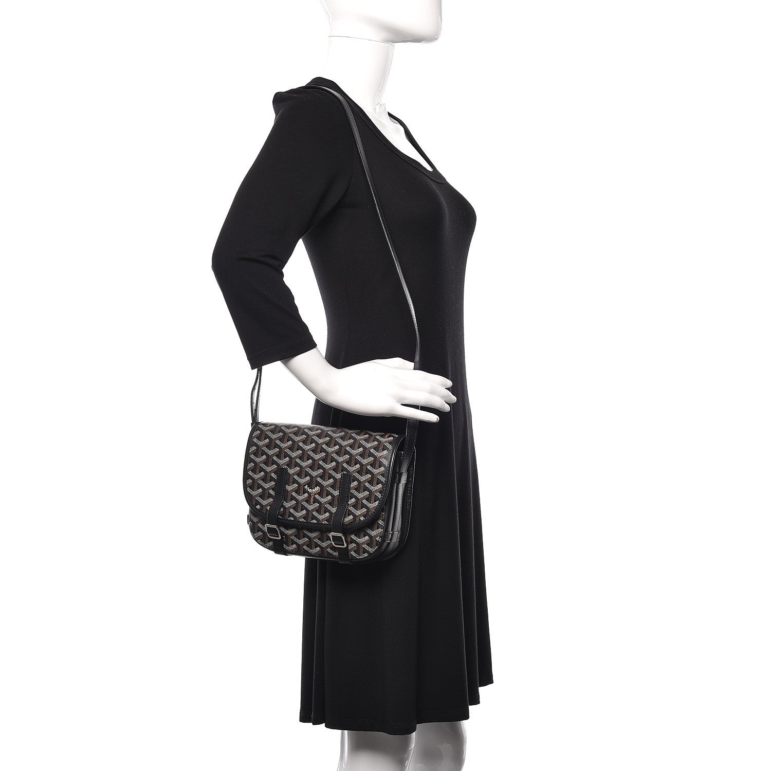 Goyard Goyardine Belvedere PM Messenger Bag Black 2 of 11