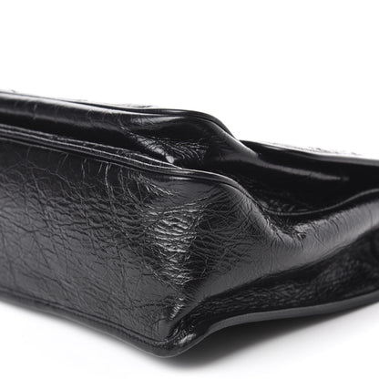 Saint Laurent Crinkled Calfskin Matelasse Monogram Baby Niki Chain Satchel Black 7 of 11