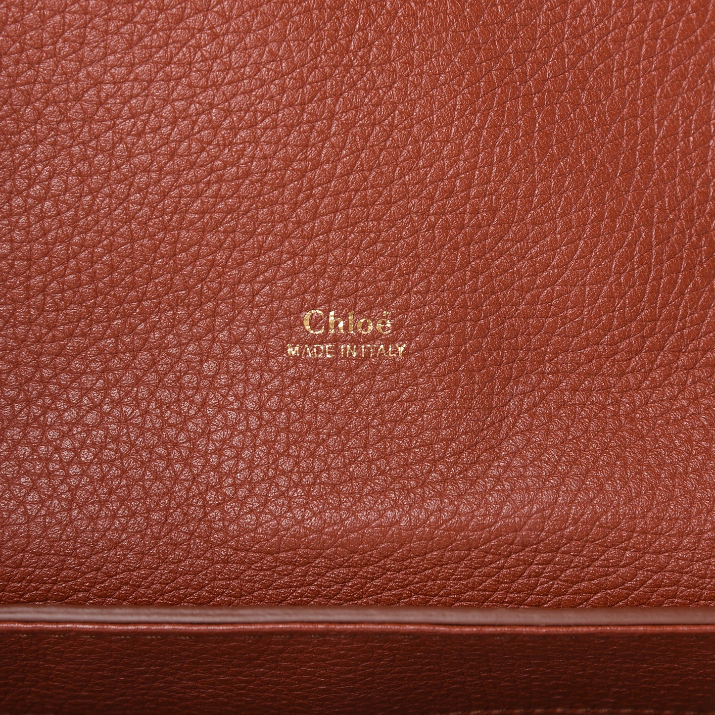 Shiny Grained Calfskin Medium Aby Day Shoulder Bag Sepia Brown