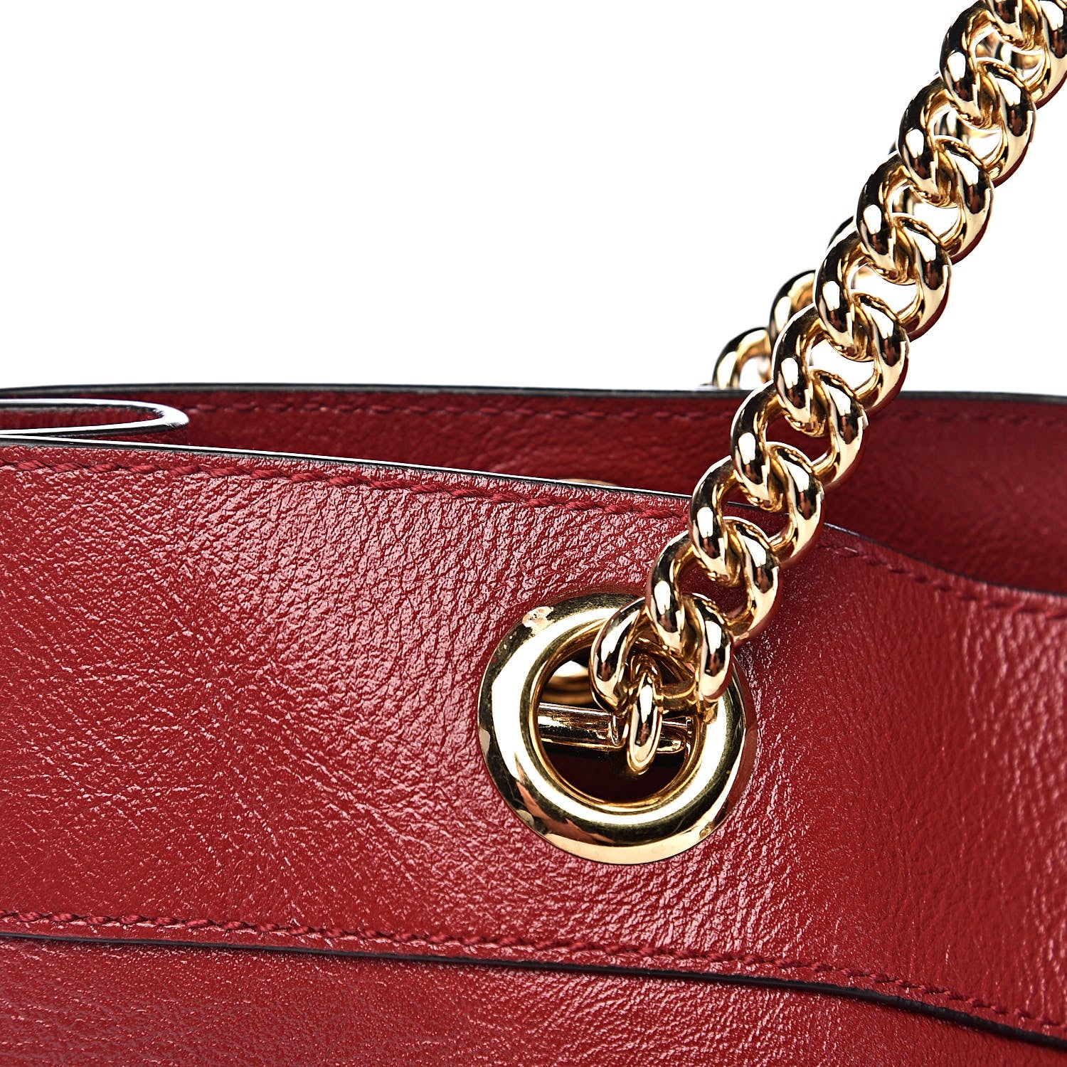Gucci Calfskin Large Rajah Chain Tote Romantic Cherry 11 of 14