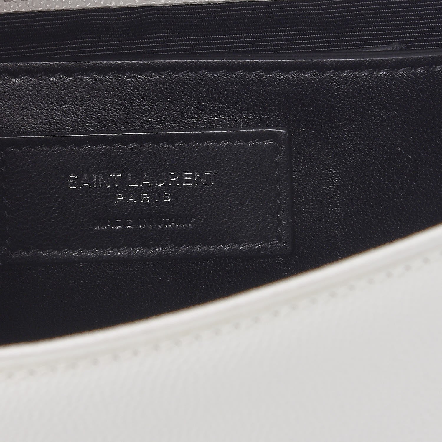 Saint Laurent Grain De Poudre Small Monogram Kate Satchel Optical White 6 of 11
