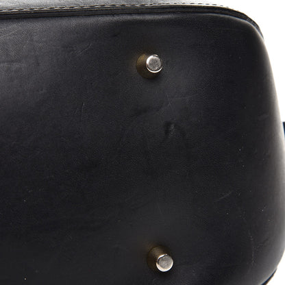 Burberry Bridle Calfskin House Check Small Orchard Bowling Bag Black 10 of 13