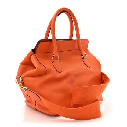 Hermes Evercolor Verso Toolbox 26 Capucine Rouge H 3 of 17
