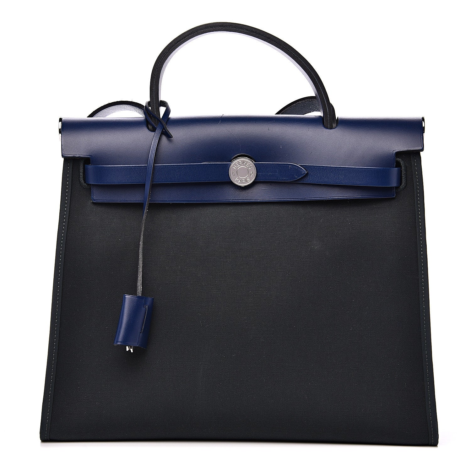 Hermes Vache Hunter Toile Herbag Zip 31 PM Vert Cypress Bleu Saphir 1 of 14
