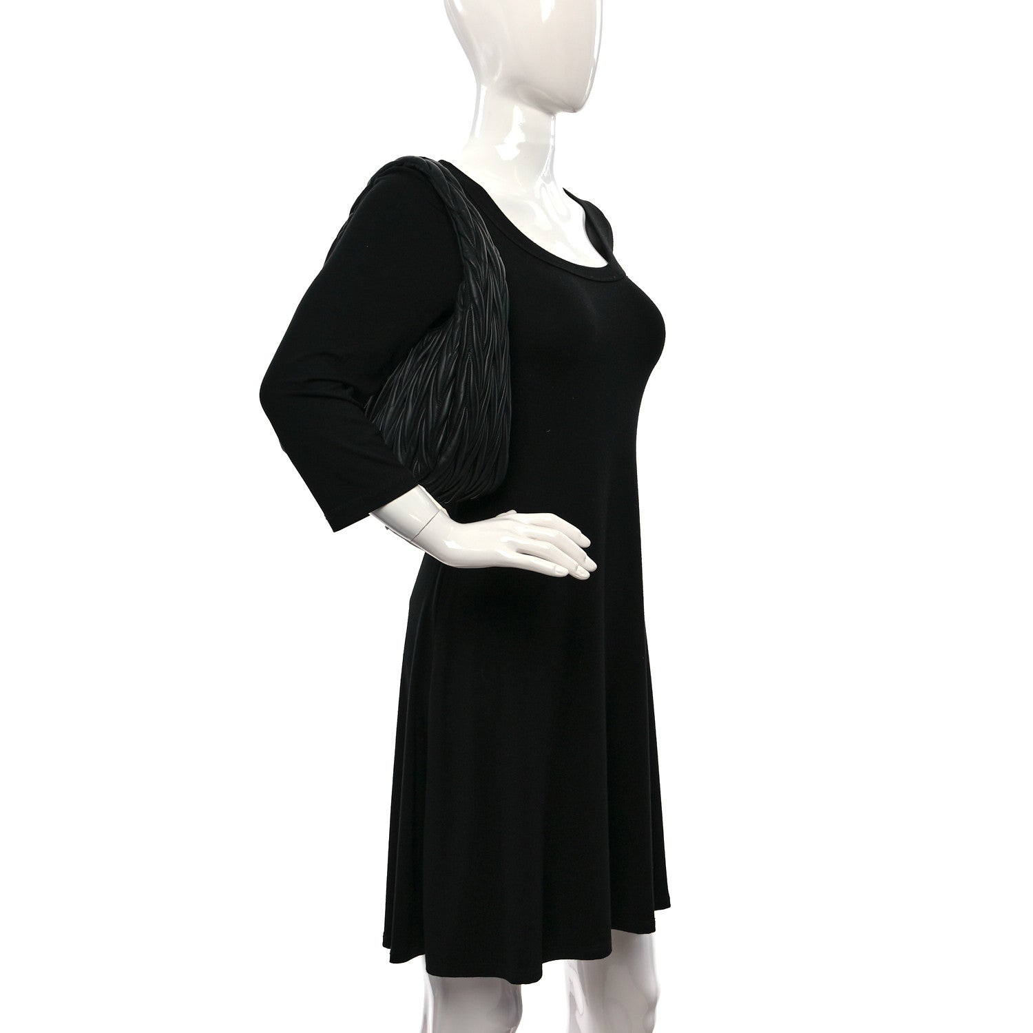 Miu Miu Nappa Matelasse Wander Large Hobo Black 2 of 8