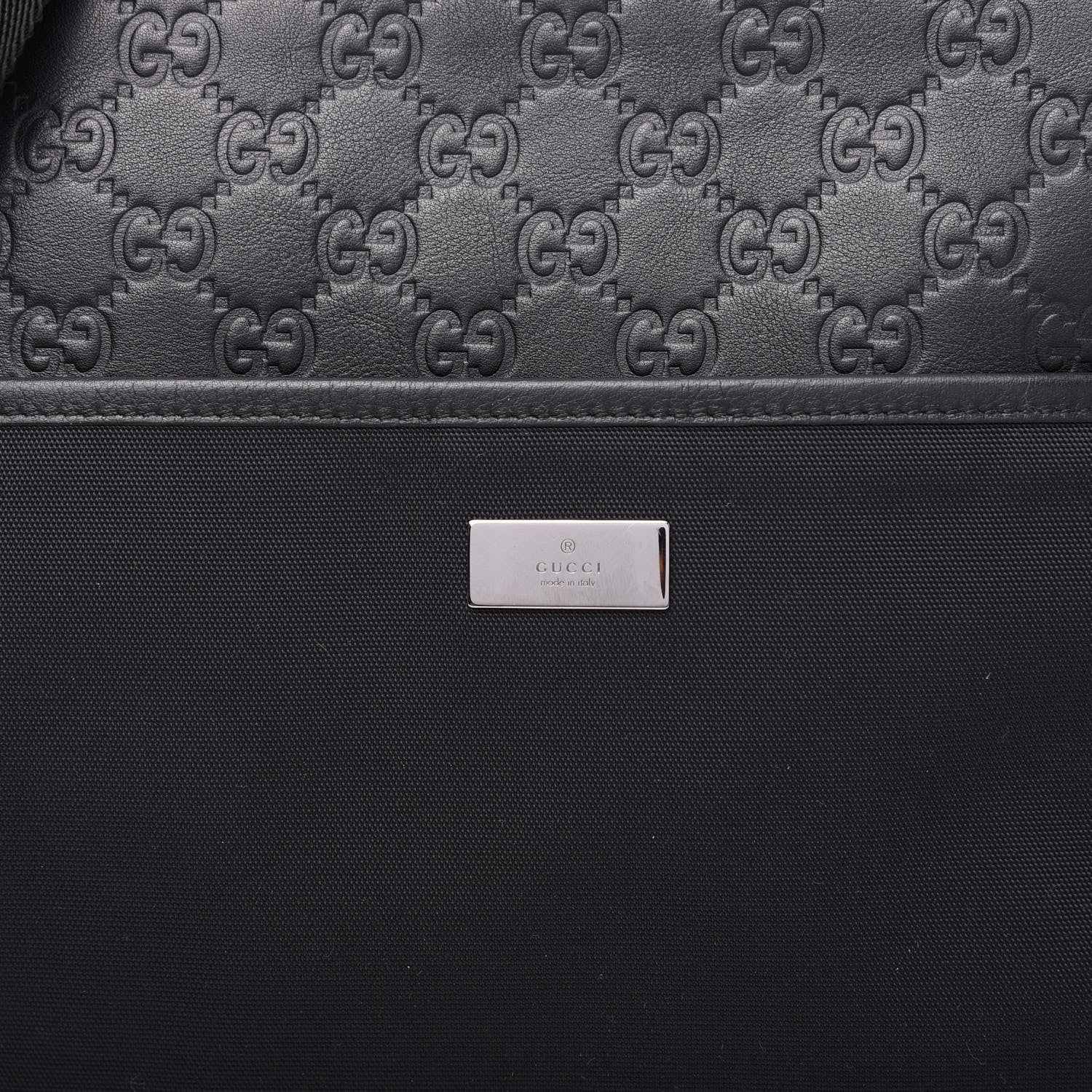 Gucci Guccissima Nylon Messenger Bag Black 10 of 10