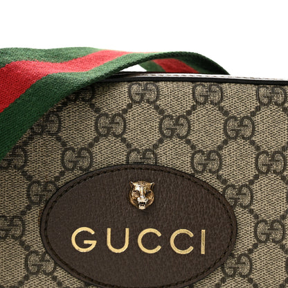 Gucci GG Supreme Monogram Web Neo Vintage Shoulder Bag Beige New Acero Crop 8 of 11