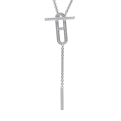 Hermes 18K White Gold Diamond PM Ever Chaine D'Ancre Necklace 3 of 5