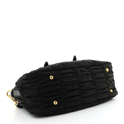 Prada Tessuto Nylon Gaufre Shopping Satchel Black 4 of 11