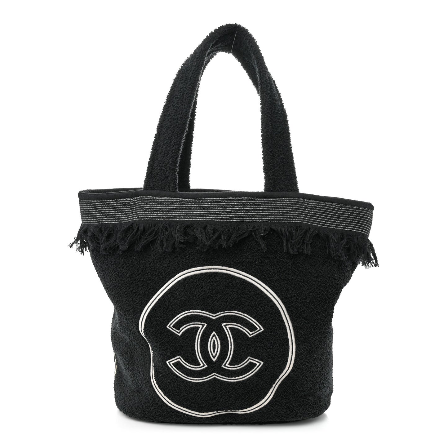 Terry Cotton CC Beach Tote Towel Set Black
