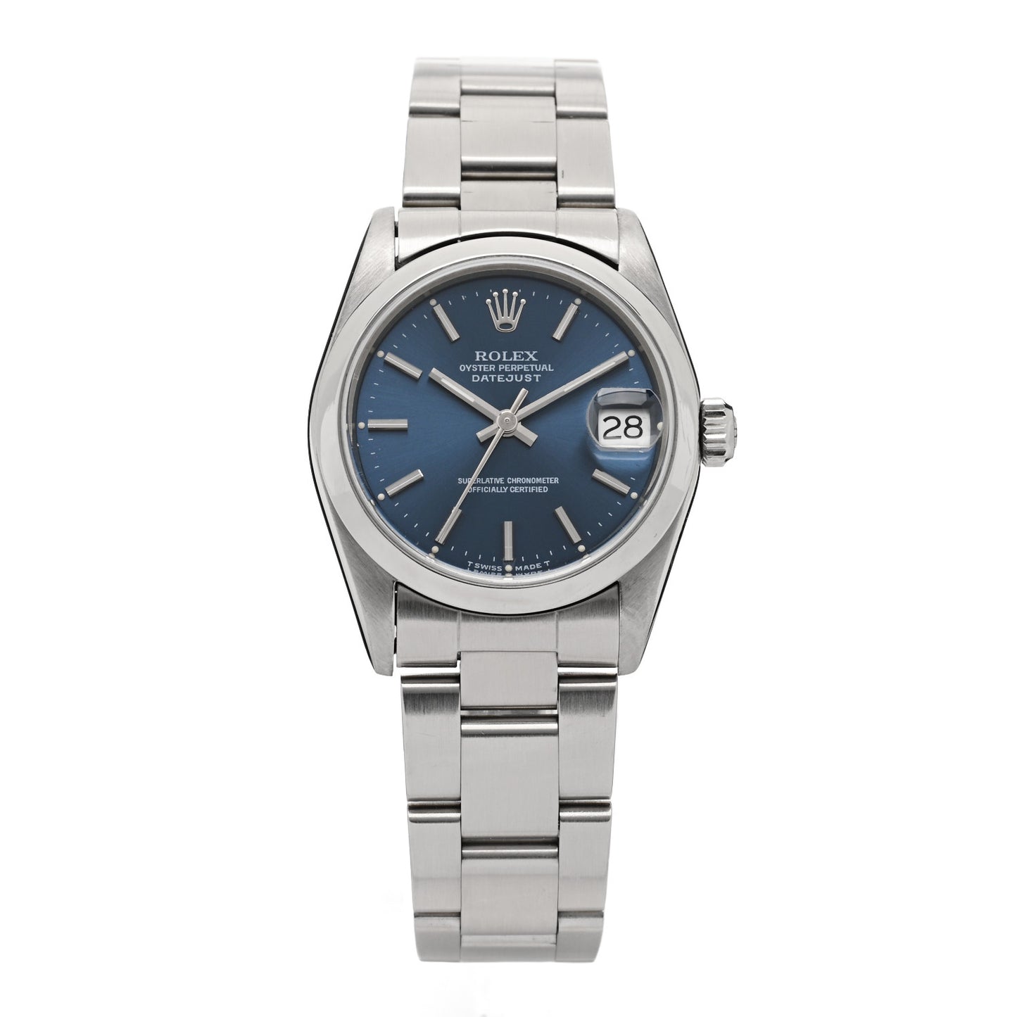 Stainless Steel 31mm Oyster Perpetual Datejust Watch Blue 68240