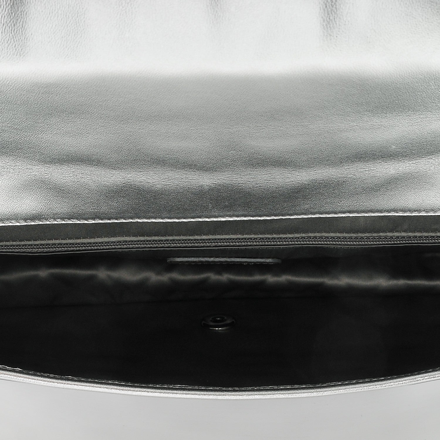 Chanel Vinyl Large Ice Cube Flap Silver 5 of 7