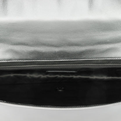 Chanel Vinyl Large Ice Cube Flap Silver 5 of 7