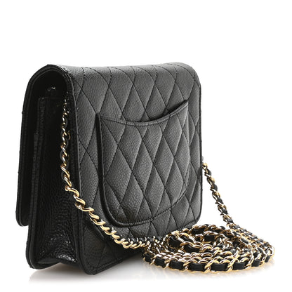 Chanel Caviar Quilted Wallet on Chain WOC Black 2 of 11