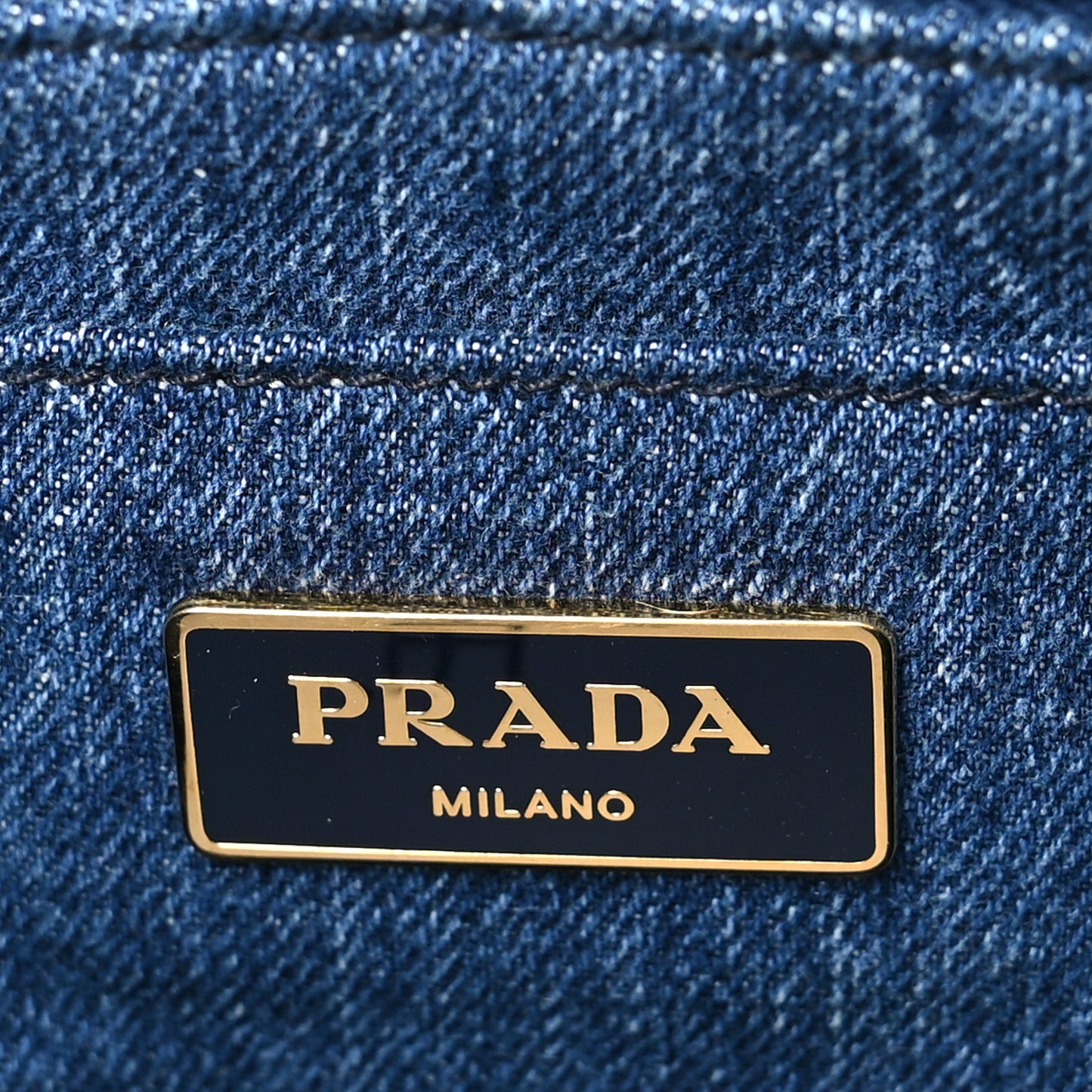 Denim Small Logo Tote Bleu
