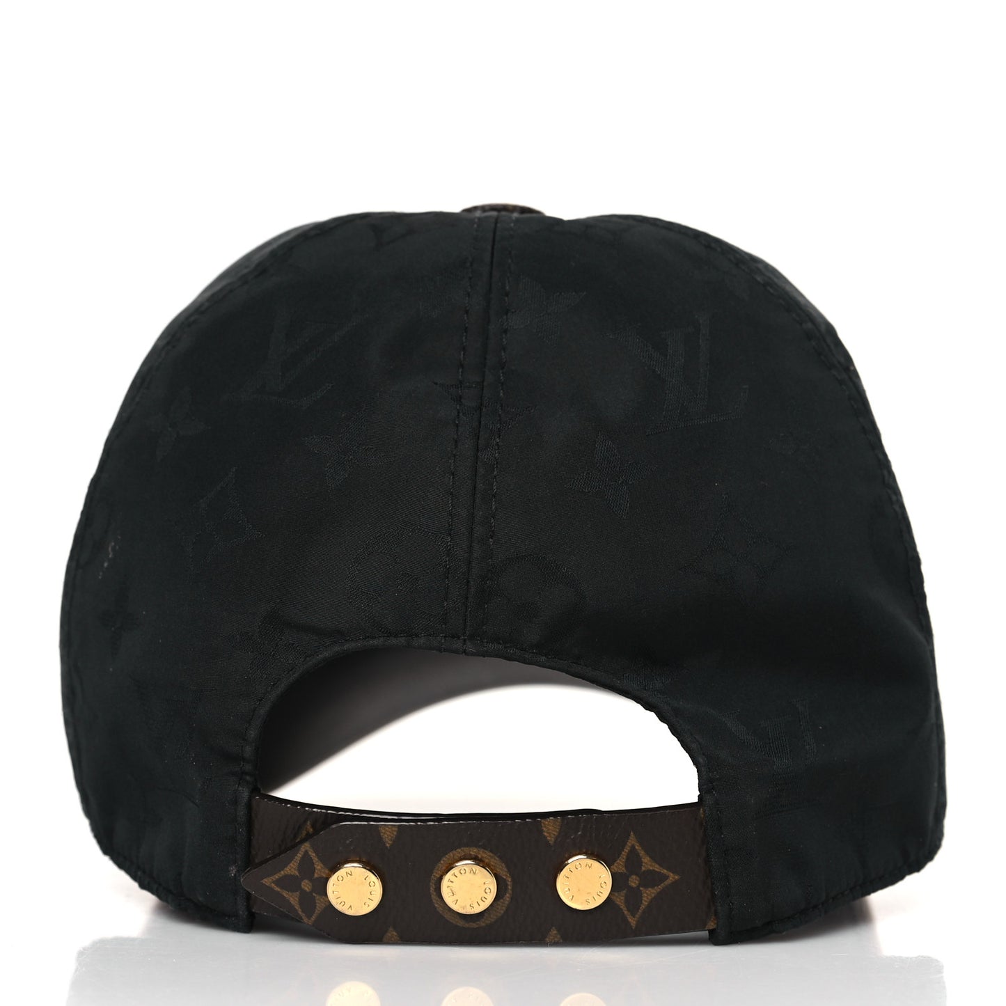 Polyester Silk Monogram LV Get Ready Cap M Black