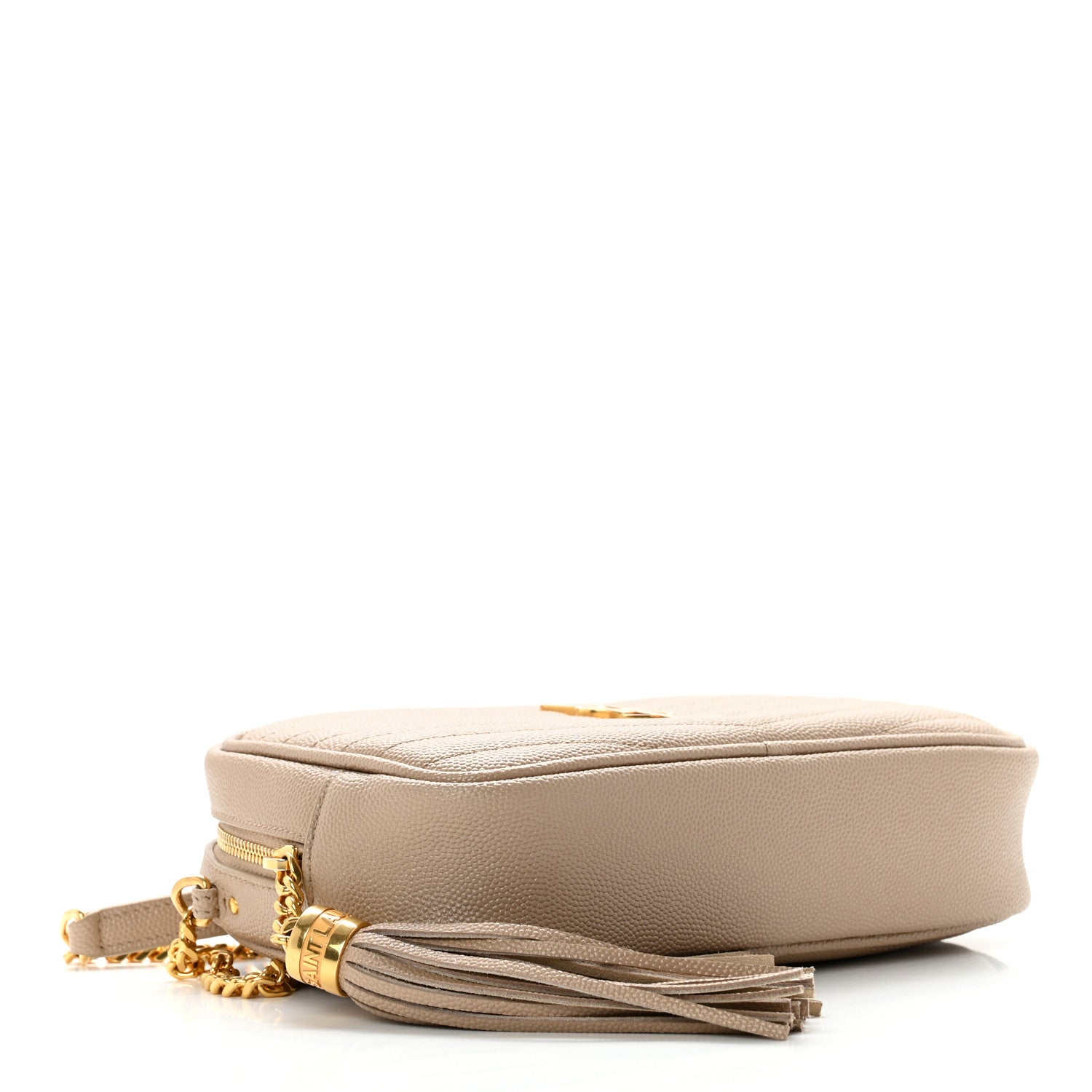 Saint Laurent Grain De Poudre Matelasse Monogram Mini Lou Camera Bag Dark Latte 3 of 7