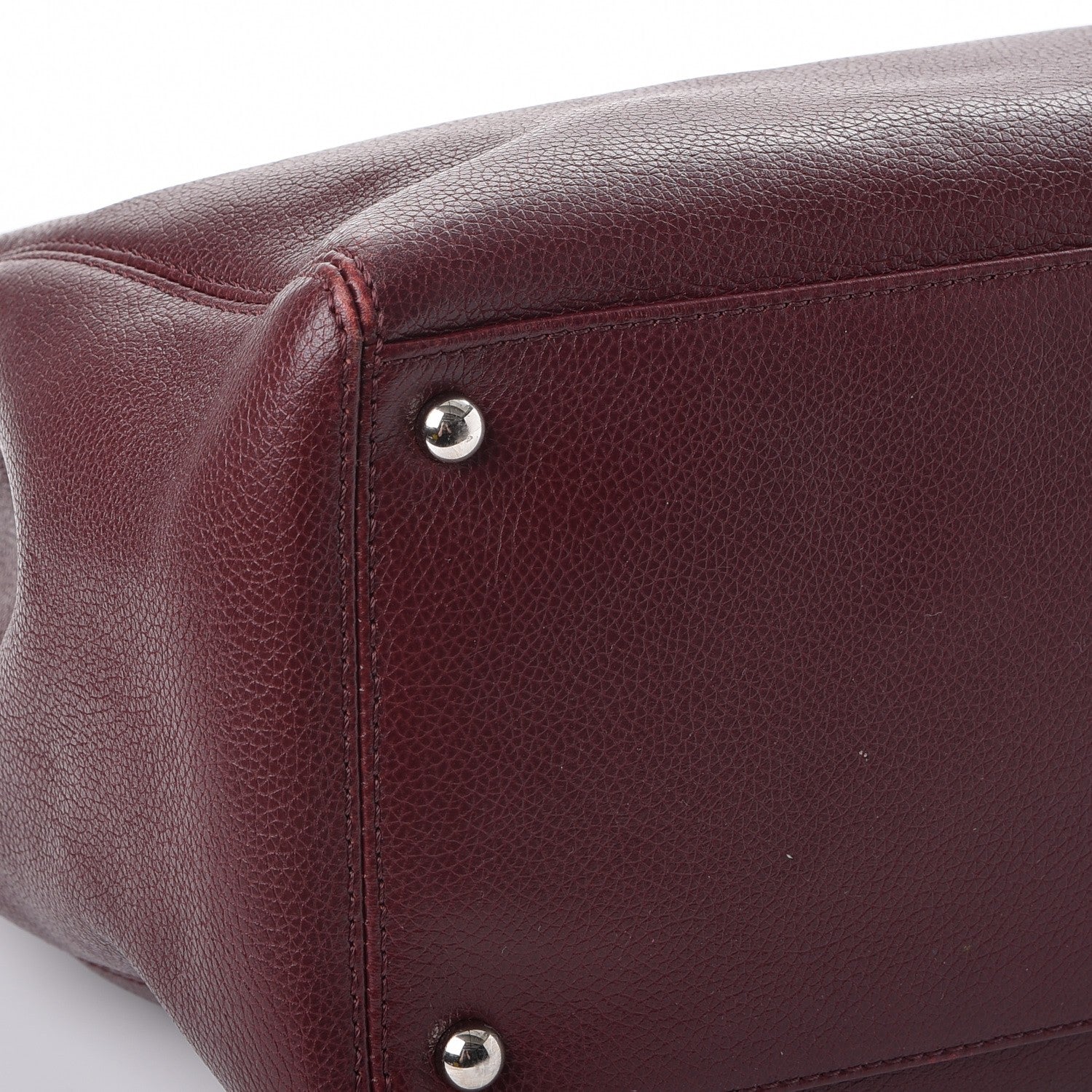 Chanel Calfskin Cerf Executive Shopper Tote Burgundy 9 of 12