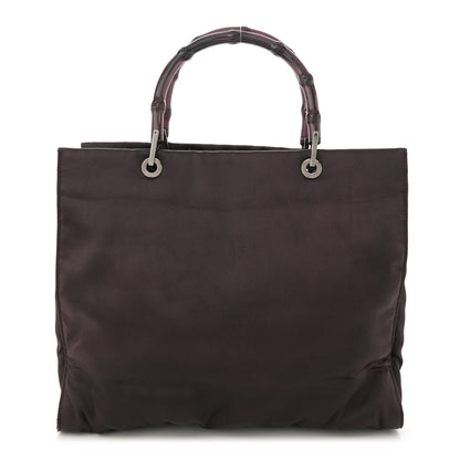 Gucci Satin Bamboo Handle Bag Brown 1 of 13
