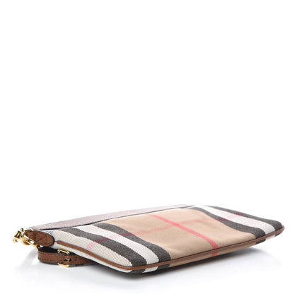 Burberry House Check Derby Peyton Crossbody Clutch Bag Tan 4 of 9