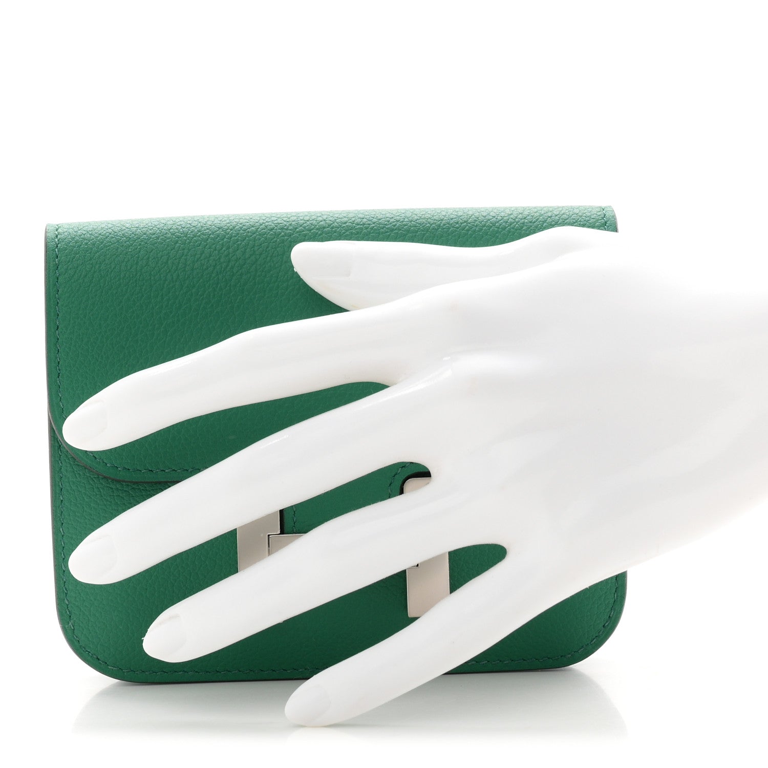 Hermes Evercolor Constance Slim Wallet Vert Vertigo 2 of 8