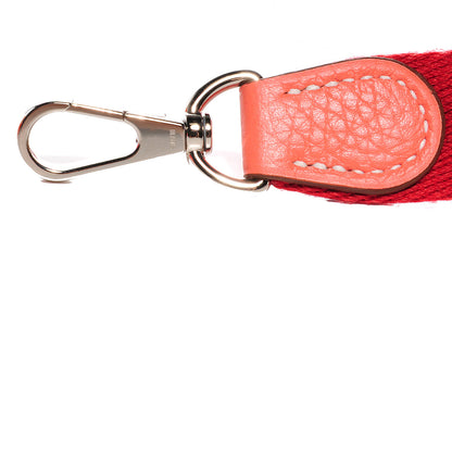 Hermes Taurillon Clemence Amazone Evelyne TPM Crevette and Rouge Casaque 6 of 16