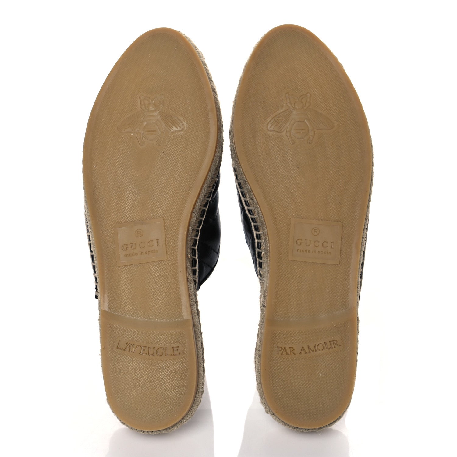 Gucci Nappa Matelasse GG Marmont Espadrille Slippers 38.5 Black 5 of 10