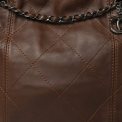 Chanel Lambskin Soft Touch Shoulder Bag Dark Brown 8 of 10