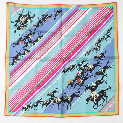 Hermes Silk Les Courses Pocket Square 2 of 5