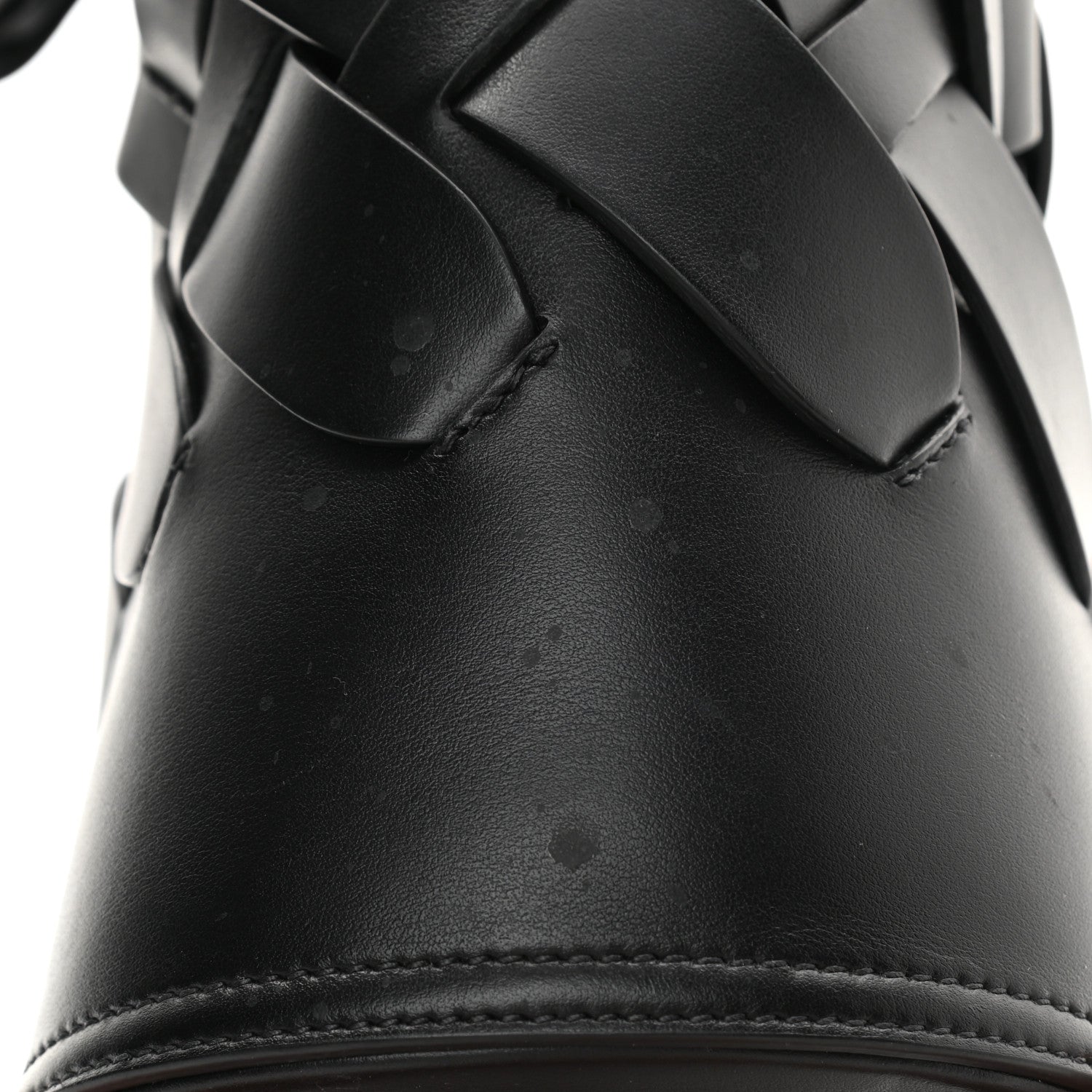 Prada Vitello Intreccio Bucket Bag Black 17 of 18