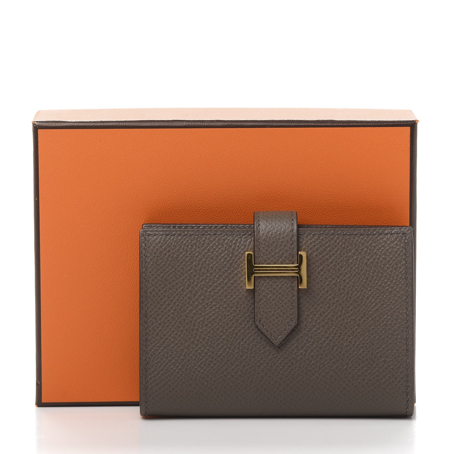 Hermes Epsom Bearn Card Holder Wallet Etain 9 of 9