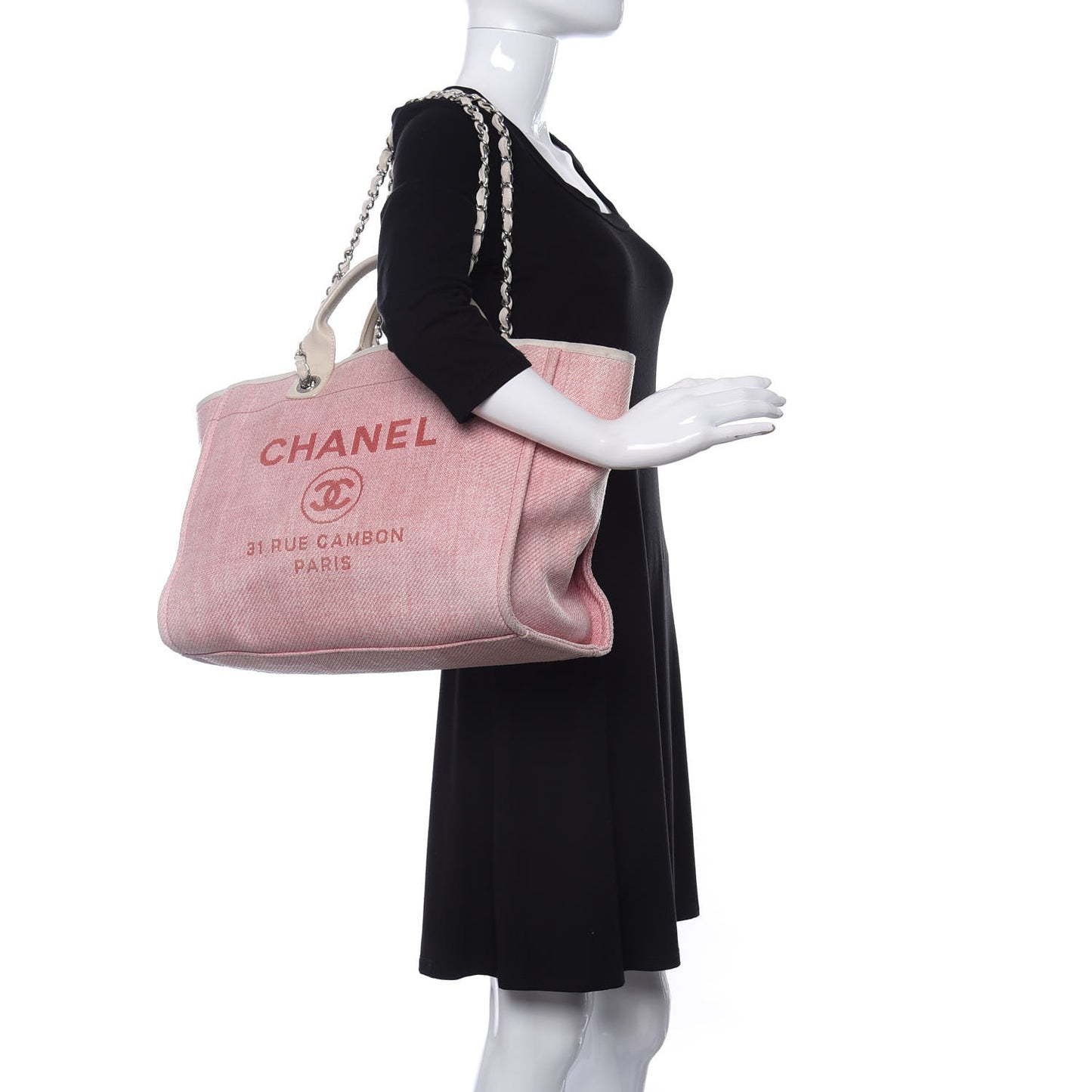 Canvas Medium Deauville Tote Pink