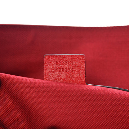 Gucci Canvas Calfskin Sylvie Stripe Logo Mens Tote Red White Blue 6 of 9