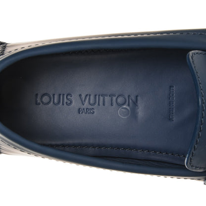 Louis Vuitton Calfskin Monte Carlo Car Shoe Moccasin Loafers 9.5 Blue 7 of 8