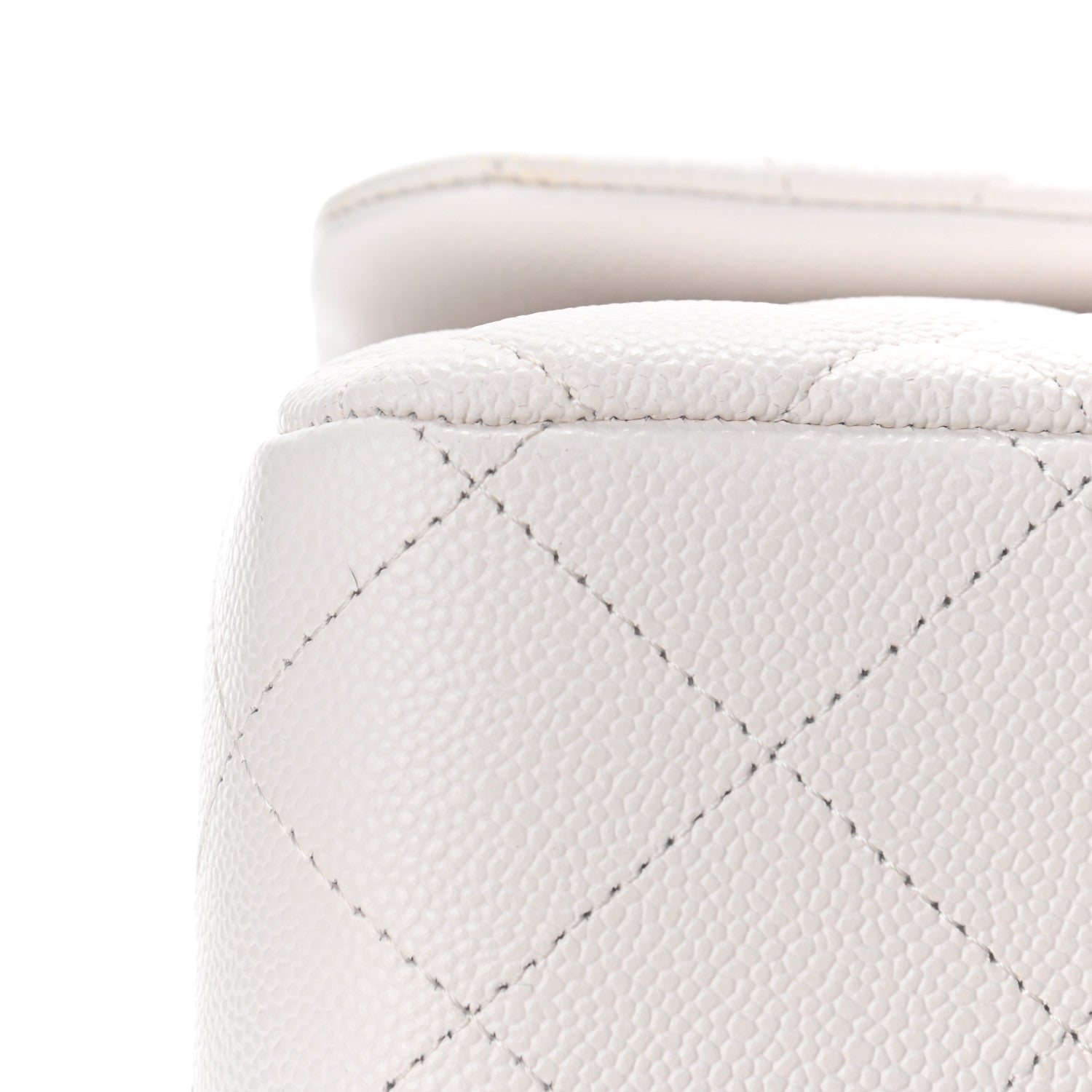 Chanel Caviar Quilted Jumbo Double Flap White 5 of 6