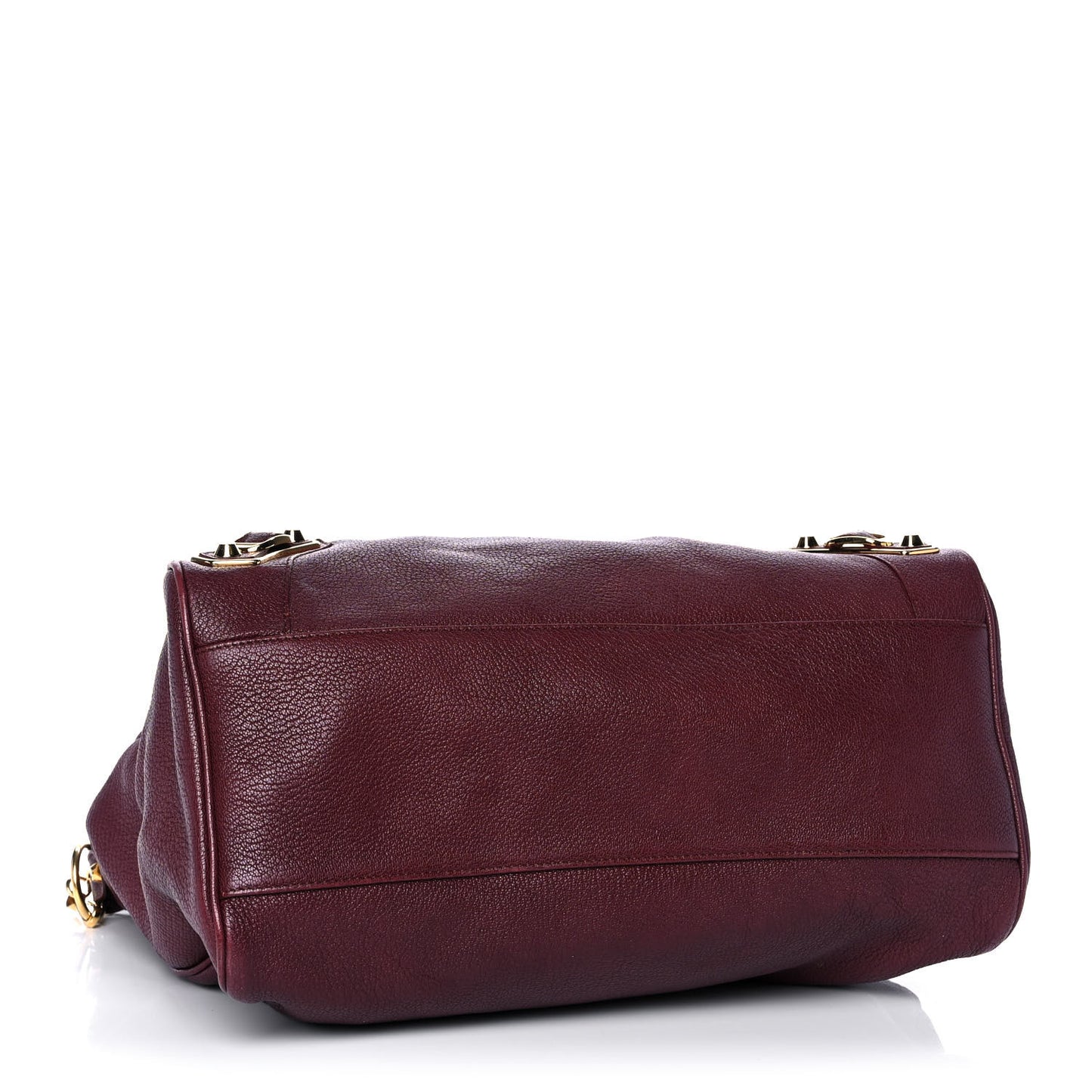 Chevre Gold Metallic Edge Hardware Velo Bordeaux
