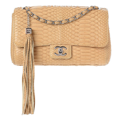 Chanel Python Medium Soho Tassel Flap Beige 1 of 9