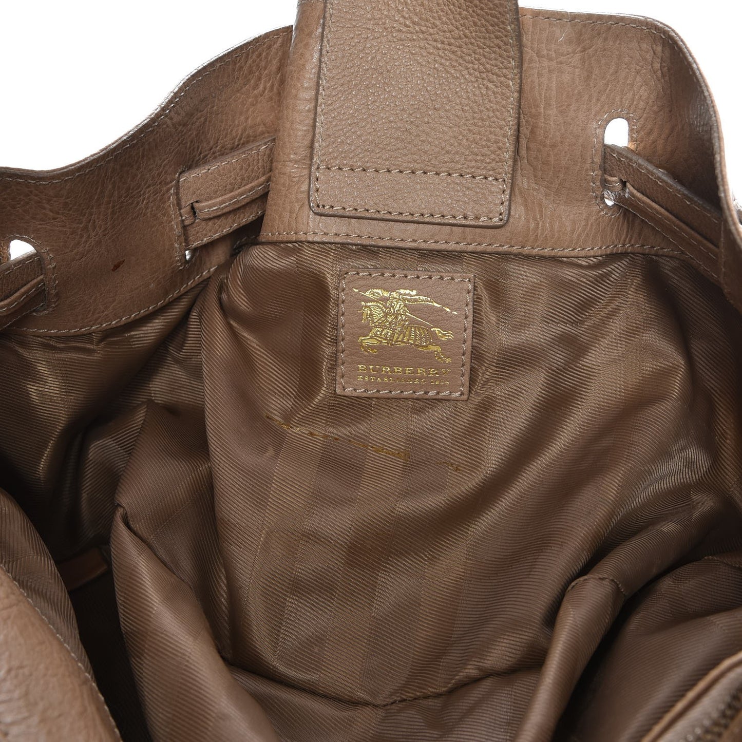 Grainy Calfskin House Check Margaret Bag Light Nude