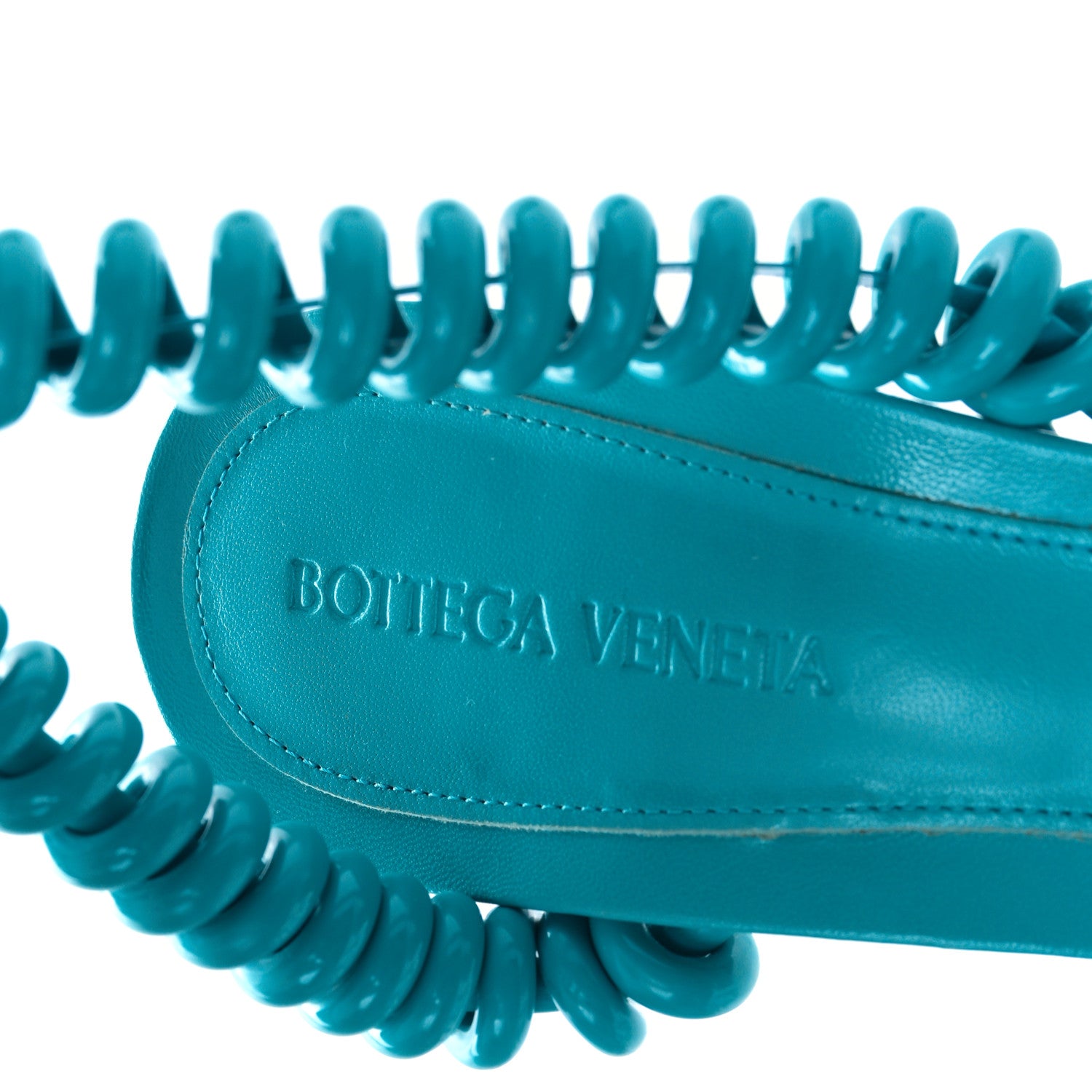 Bottega Veneta Rubber Wire Nappa Stretch 90mm Sandals 39.5 Turquoise 7 of 7